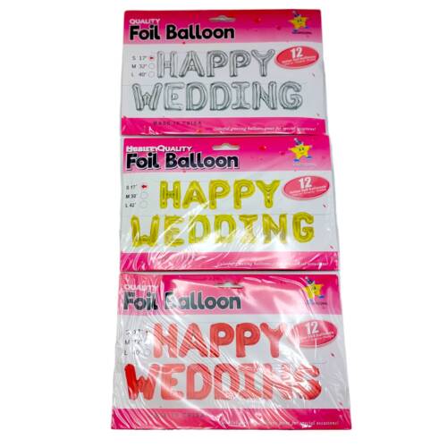Парти надпис от фоливеи балони, Happy Wedding