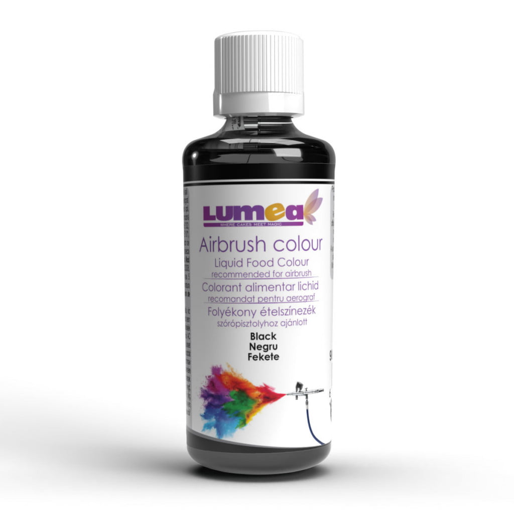 Течен хранителен оцветител на водна основа - Black , 90 ml – Lumea