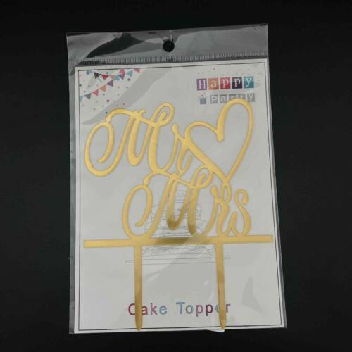 Топер за торта MR&MRS GOLD
