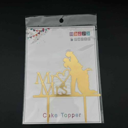Топер за торта MR&MRS HUG GOLD