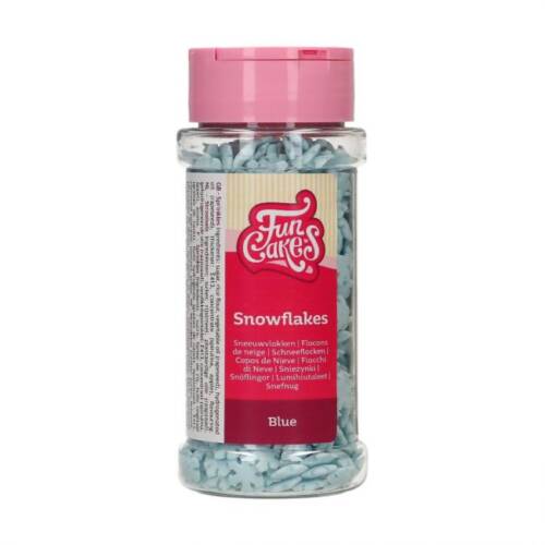 Захарни декорации FunCakes - SNOWFLAKES BLUE 50 G