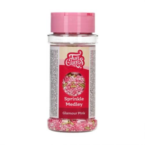 Захарни декорации FunCakes - MEDLEY GLAMOUR PINK 65 G