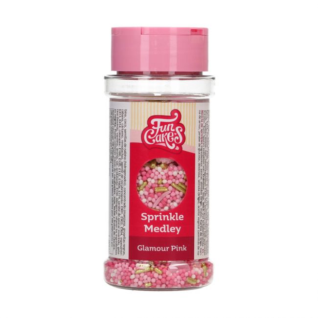Захарни декорации FunCakes - MEDLEY GLAMOUR PINK 65 G