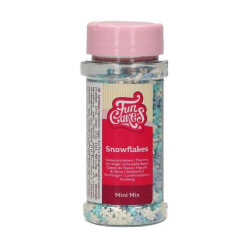 Захарни декорации FunCakes - SNOWFLAKES MIX 50 G