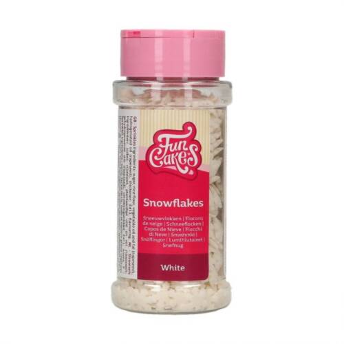 Захарни декорации FunCakes - SNOWFLAKES WHITE 50 G