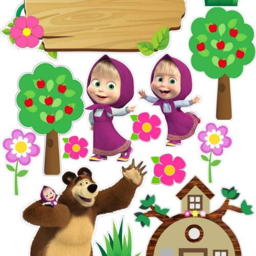 Принт - Masha and the Bear № 1
