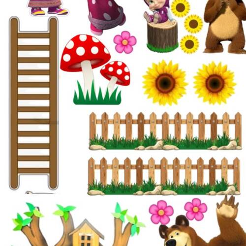 Принт - Masha and the Bear № 2