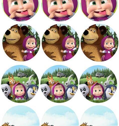 Принт - Masha and the Bear № 10