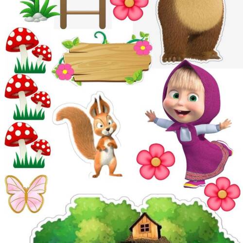 Принт - Masha and the Bear № 4