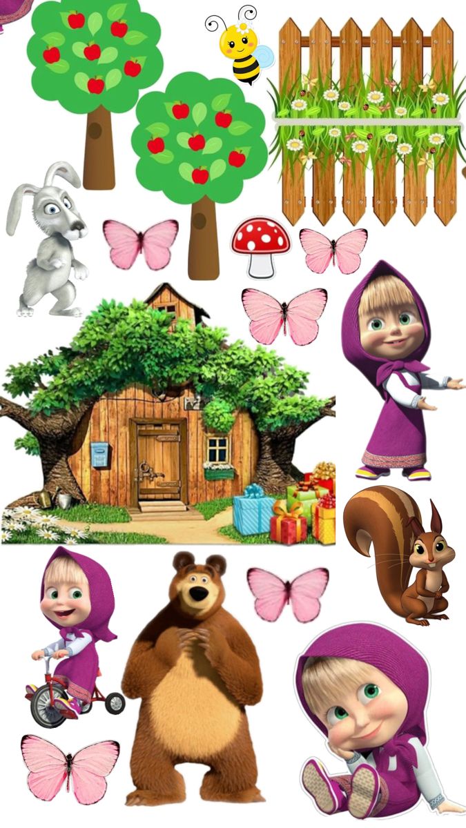 Принт - Masha and the Bear № 5