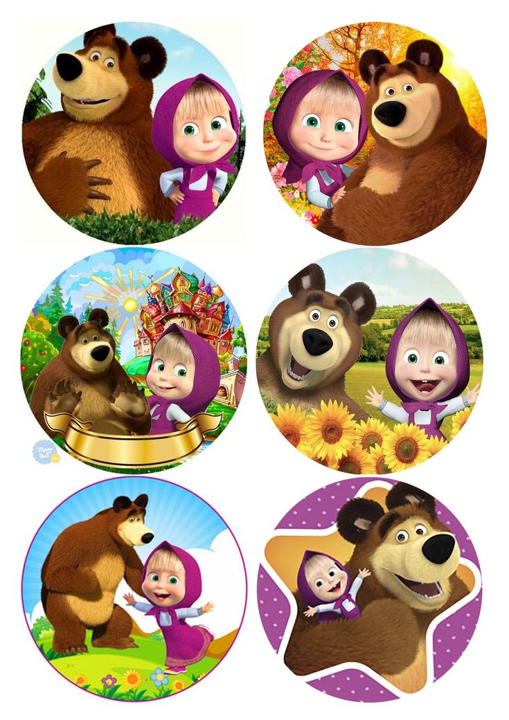 Принт - Masha and the Bear № 11