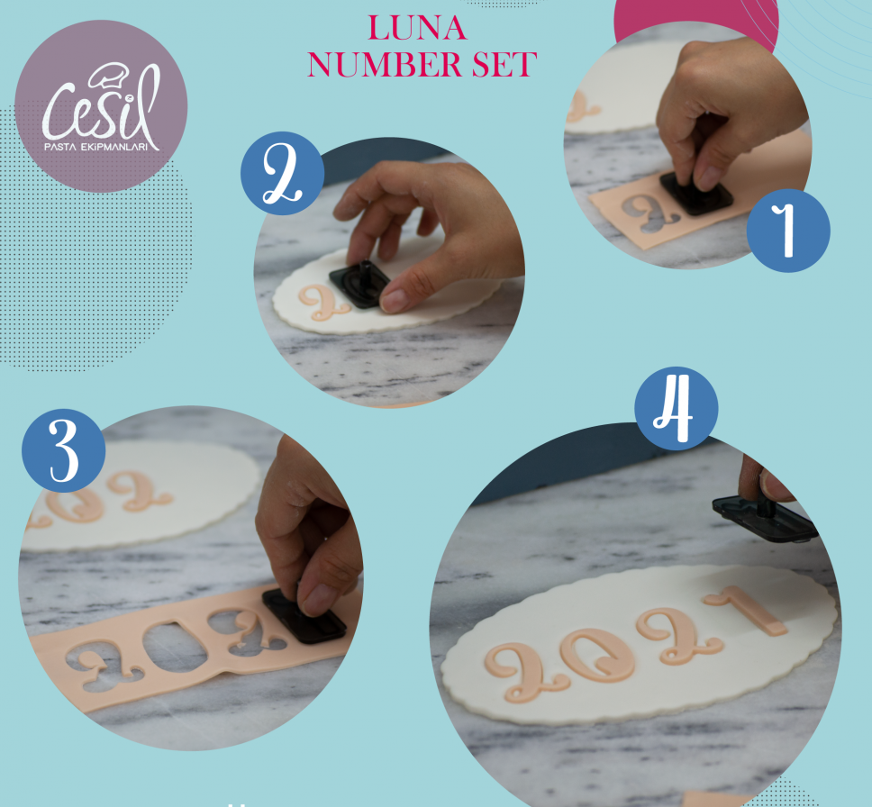 Комплект Кутер "LUNA NUMBER SET" - Cesil Profesional