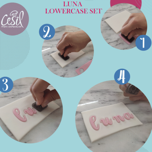 Комплект Кутер "LUNA LOWERCASE ALPHABET  " - Cesil Profesional