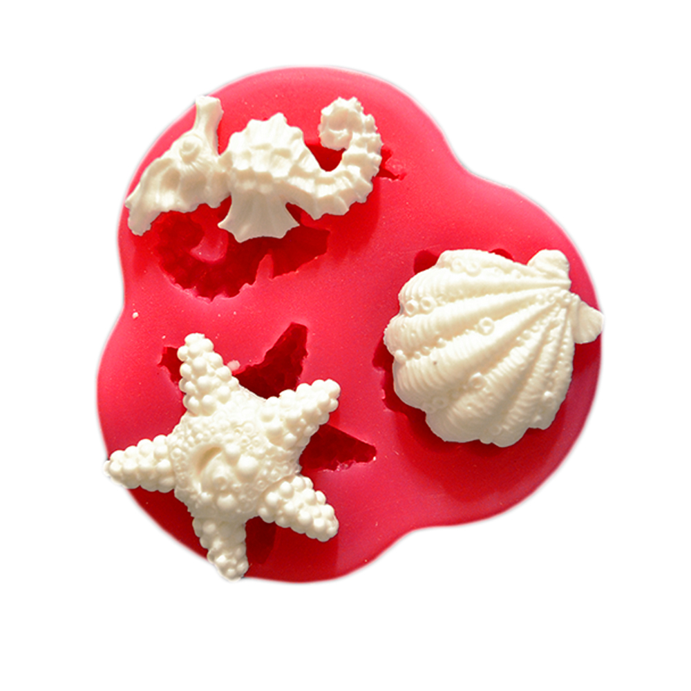 Силиконов молд "Sea Shells" 8x8 CM - Cesil Profesional