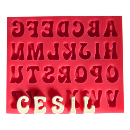 Силиконов молд "Big Alphabet " 12.5x10 CM - Cesil Profesional