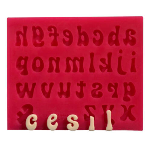 Силиконов молд "Small Alphabet" 12.5x10 CM - Cesil Profesional