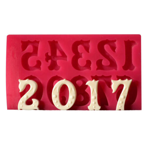 Силиконов молд "Wood Numbers" 10x5.5 CM - Cesil Profesional