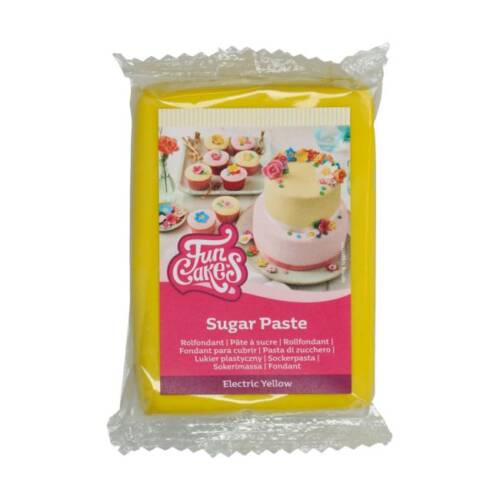 Фондан / Захарна паста "ярко жълто"  250 гр - FunCakes
