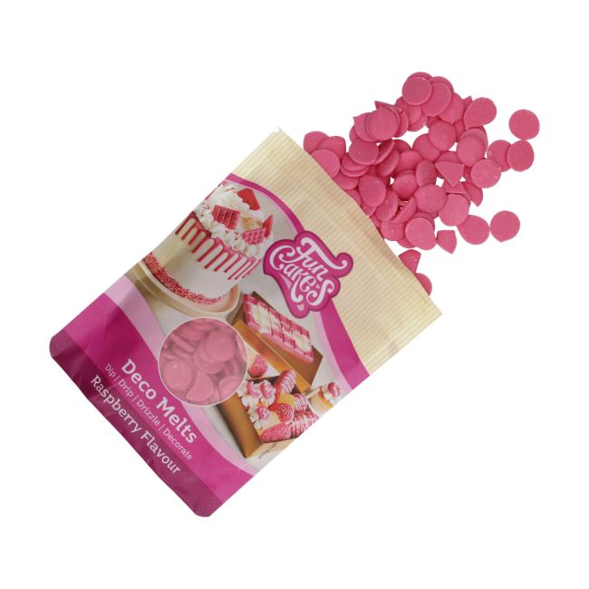 Deco Melt Калети за топене с вкус на малина "розово" - FunCakes 250 гр.