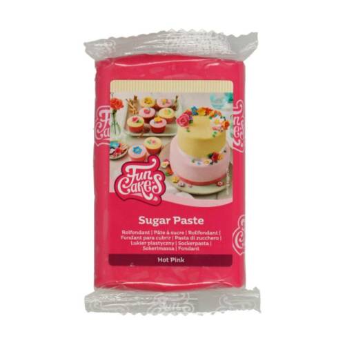 Фондан / Захарна паста "ярко розово"  250 гр - FunCakes