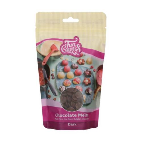Кувертюр капки  “тъмен” 350g – FunCakes