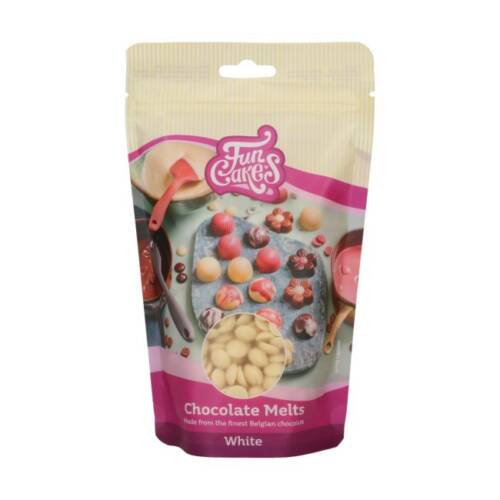 Кувертюр капки “бял” 350g – FunCakes