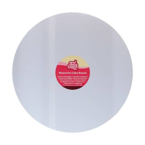 Подложка за торта бяла  Ф30 cm  5mm - FunCakes
