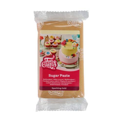 Фондан / Захарна паста "златно  250 гр - FunCakes