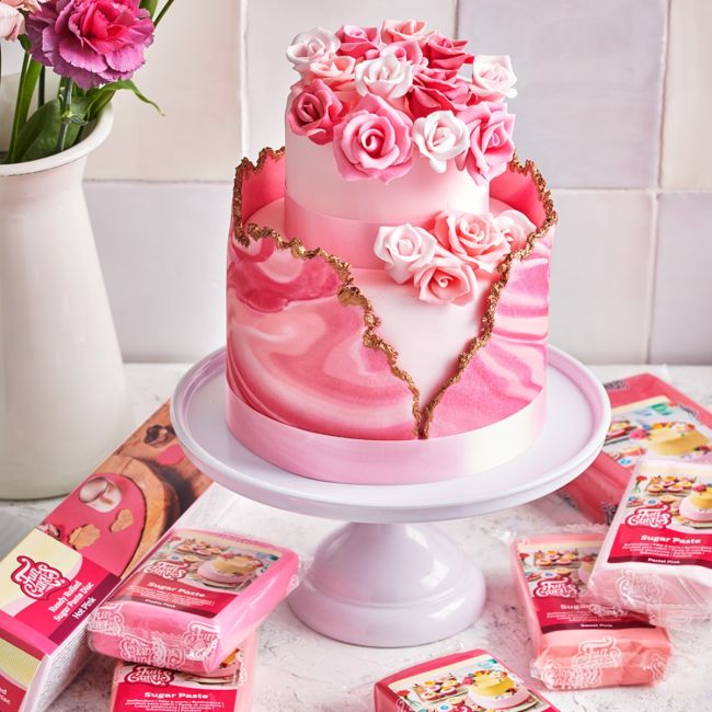 Фондан / Захарна паста "розово" 250 гр - FunCakes - Image 4