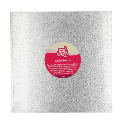 Подложка за торта "квадрат" 3mm 25х25 cm – FunCakes
