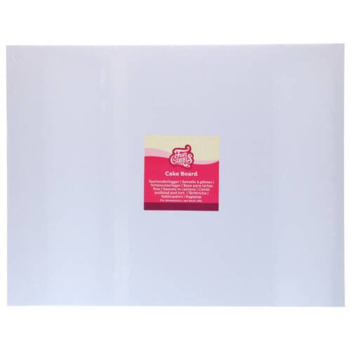 Подложка за торта правоъгълна - бяла - White – 45 x 35 см, 3 мм FunCakes