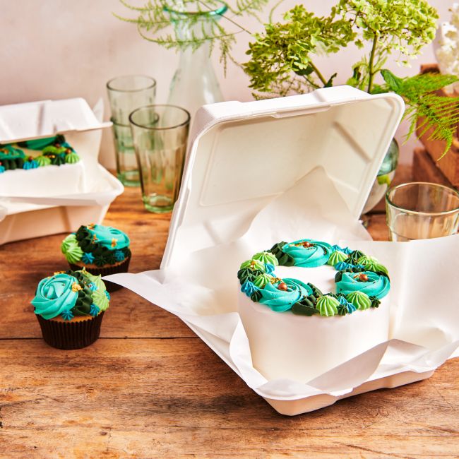Кутия за бенто торта , бяла, 15x15 см, FunCakes - опаковка/10 бр. - Image 2