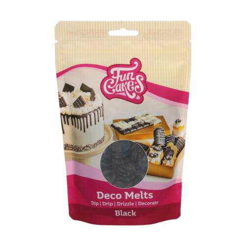 Deco Melt Калети за топене "черно " Black  - FunCakes 250 гр.